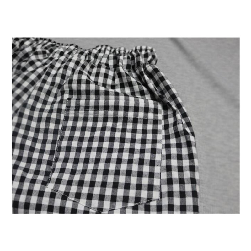 2023 puuvillane linane vabaaja vaba vintage ruuduline haaremipüksid Harajuku naiste püksid elastikud kõrge vöökohaga püksid Korea sirged püksid