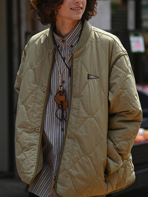 Ανδρικό μπουφάν Φθινόπωρο με επένδυση Χειμώνας Καπιτονέ βαμβακερό παχύρρευστο πάρκα με στριφογυριστό γιακά Παλτό Πουφερ Μπουφάν Φαρδιά Εξωτερικά Ενδύματα