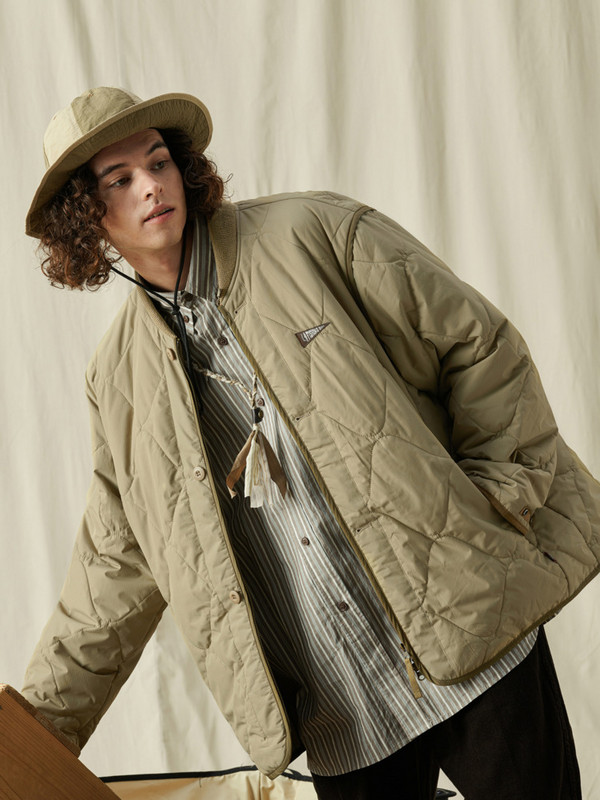 Ανδρικό μπουφάν Φθινόπωρο με επένδυση Χειμώνας Καπιτονέ βαμβακερό παχύρρευστο πάρκα με στριφογυριστό γιακά Παλτό Πουφερ Μπουφάν Φαρδιά Εξωτερικά Ενδύματα