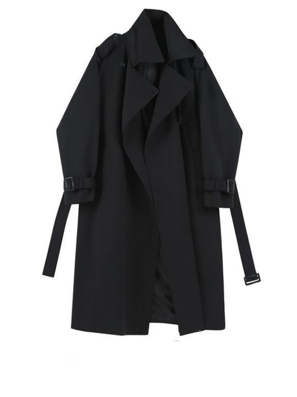 Capac subțire haină de modă, rezistentă la vânt, haină de primăvară și toamnă pentru bărbați, jachetă lungă de lână subțire, haină de piele pentru bărbați, haină cardigan