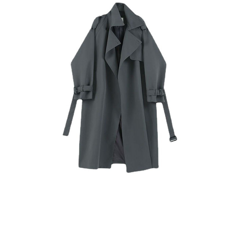 Capac subțire haină de modă, rezistentă la vânt, haină de primăvară și toamnă pentru bărbați, jachetă lungă de lână subțire, haină de piele pentru bărbați, haină cardigan