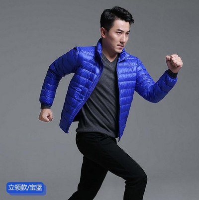 Χειμερινό μπουφάν Ανδρικό Πάρκα Εξαιρετικά λεπτό ζεστό παλτό Ανδρικά μπουφάν Ultralight πουπουλένιο Παλτό μονόχρωμο Ανδρική μόδα Νέα Streetwear 5XL