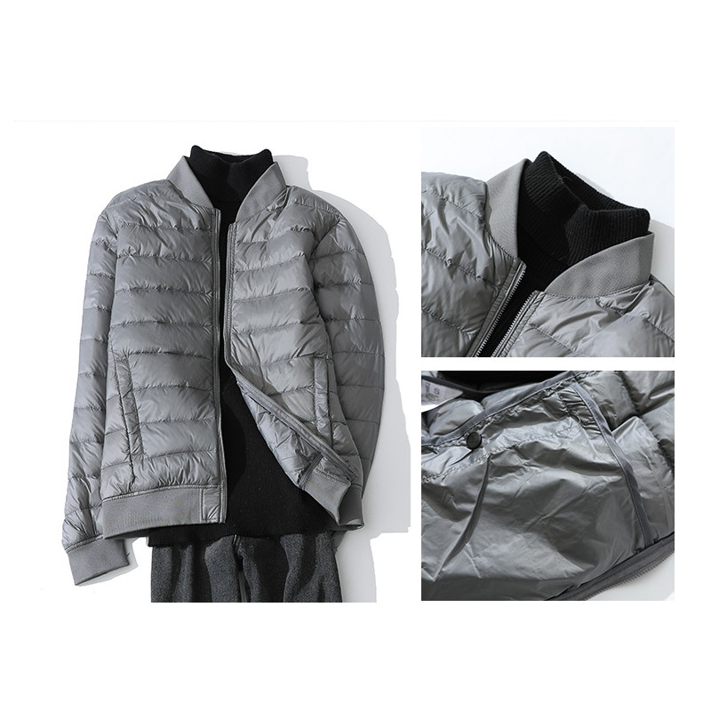 NewBang Ανδρικό εξαιρετικά ελαφρύ πουπουλένιο τζάκετ Ανδρικό ζεστό χειμωνιάτικο παλτό για μπέιζμπολ Ελαφρύ παλτό με πούπουλα