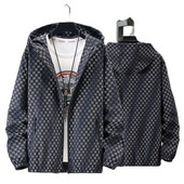 Μεγάλο μέγεθος ανδρικό μπουφάν καμουφλάζ αντιανεμικό με κουκούλα Ανοιξιάτικο φθινόπωρο μπουφάν plus size ανδρικό φαρδύ μπουφάν σε λίπος ανδρικό καπέλο casual