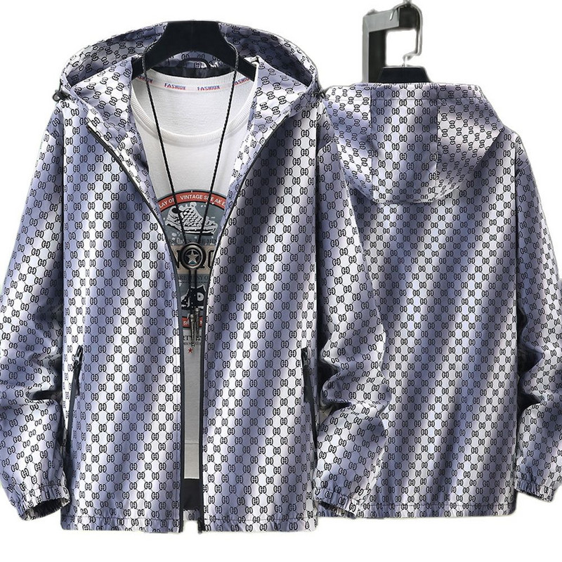 Μεγάλο μέγεθος ανδρικό μπουφάν καμουφλάζ αντιανεμικό με κουκούλα Ανοιξιάτικο φθινόπωρο μπουφάν plus size ανδρικό φαρδύ μπουφάν σε λίπος ανδρικό καπέλο casual