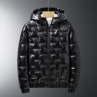 Talvine meeste jope Duck Down Parkas jakk Meeste paks soe lumeparka eemaldatav kapuutsiga mantel Tuulejope soojad mantlidZA442