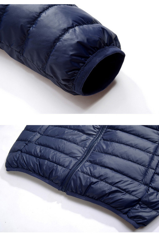 Ανοιξιάτικο φθινόπωρο Λεπτό ανδρικό κολάρο κάτω Βαμβακερό μπουφάν Εξαιρετικά ελαφρύ παλτό με φερμουάρ αντιανεμικό Ρούχα μαύρο μπλε γκρι Χονδρική