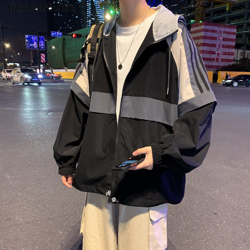 Ανδρικά μπουφάν Ανεμοδράστη Ζακέτα Ανδρικό Νέο Ιαπωνικό Στιλ Techwear με κουκούλα με κουκούλα Casual ρούχα Φθινόπωρο 2021 Dropshipping
