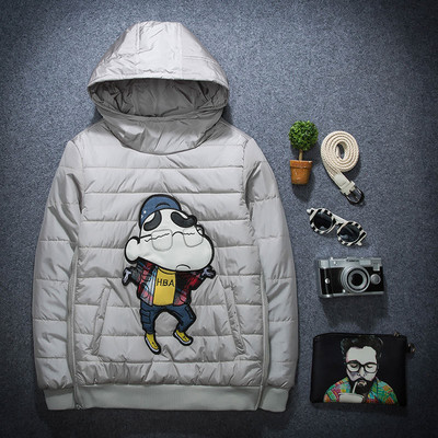 Winter Spirit Boy Pullovers Tõmblukuga polsterdatud jakk Meeste Korea Slim Fit Noorte Paksendatud Kapuutsiga dressipluusid Kulddraakon Tikand