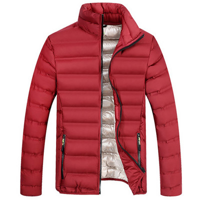 Iarnă Bărbați Parka ușoară Îmbrăcăminte din bumbac căptușită Palton cald Îmbrăcăminte de stradă Îmbrăcăminte sportivă Ocazional bărbați subțire cu fermoar pardesiu Jachete