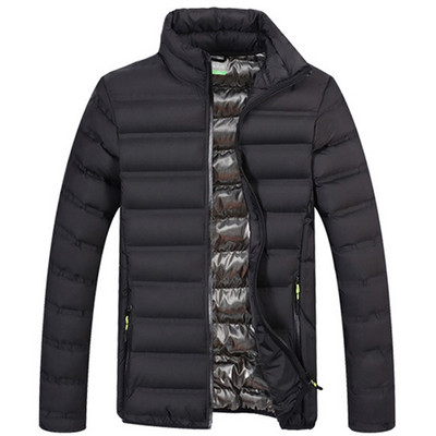 Iarnă Bărbați Parka ușoară Îmbrăcăminte din bumbac căptușită Palton cald Îmbrăcăminte de stradă Îmbrăcăminte sportivă Ocazional bărbați subțire cu fermoar pardesiu Jachete