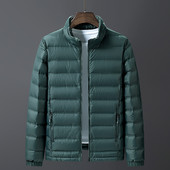 jesen zima nova muška lagana perjanica Modna mladenačka ležerna samostojeća ovratnica bijeli kaput s pačjim perjem XL 6XL 7XL 8XL