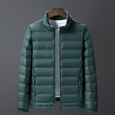 jesen zima nova muška lagana perjanica Modna mladenačka ležerna samostojeća ovratnica bijeli kaput s pačjim perjem XL 6XL 7XL 8XL