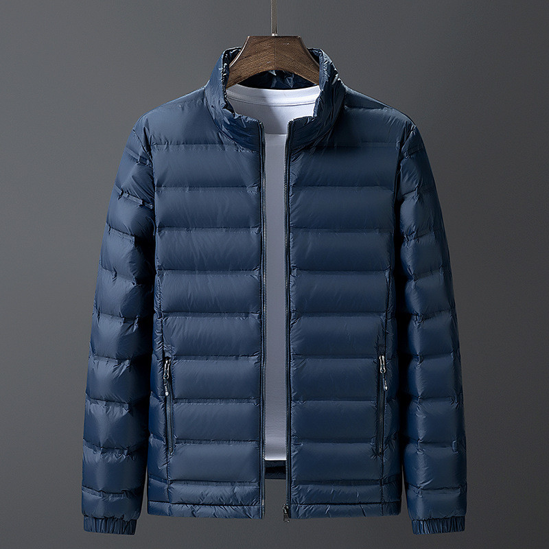 jesen zima nova muška lagana perjanica Modna mladenačka ležerna samostojeća ovratnica bijeli kaput s pačjim perjem XL 6XL 7XL 8XL