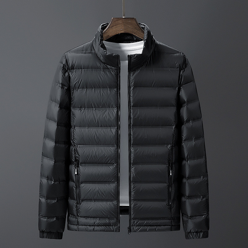 jesen zima nova muška lagana perjanica Modna mladenačka ležerna samostojeća ovratnica bijeli kaput s pačjim perjem XL 6XL 7XL 8XL