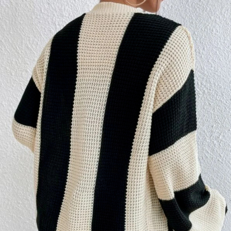 Triibuline kootud kardigan naiste lühike vintage 2023 kevadine sügisene džemprid valged ülerõivad kampsunid Y2k kampsun mantel jakk