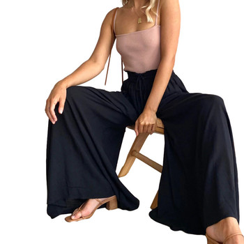 Fashion-forward Flowy παντελόνι για γυναίκες για κάθε περίσταση Παντελόνι από πολυεστέρα με λεπτό στυλ Γυναικείο παντελόνι για τα πόδια Flowy Orange s 1