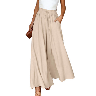 Fashion-forward Flowy παντελόνι για γυναίκες για κάθε περίσταση Παντελόνι από πολυεστέρα με λεπτό στυλ Γυναικείο παντελόνι για τα πόδια Flowy Orange s 1