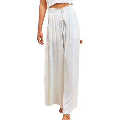 Fashion-forward Flowy παντελόνι για γυναίκες για κάθε περίσταση Παντελόνι από πολυεστέρα με λεπτό στυλ Γυναικείο παντελόνι για τα πόδια Flowy Orange s 1