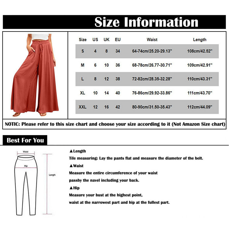 Fashion-forward Flowy παντελόνι για γυναίκες για κάθε περίσταση Παντελόνι από πολυεστέρα με λεπτό στυλ Γυναικείο παντελόνι για τα πόδια Flowy Orange s 1