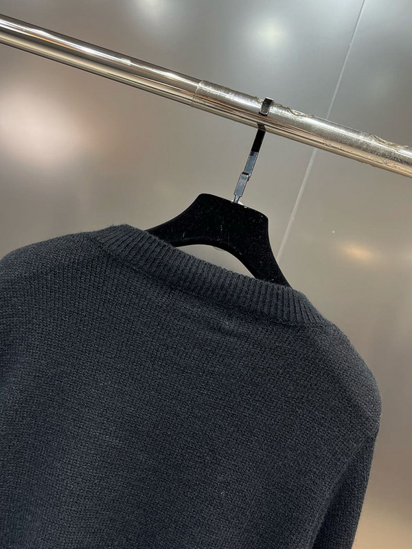 HIGH STREET Νεότερο φθινόπωρο 2023 Φθινόπωρο πουλόβερ σχεδιαστή Γυναικείο πουλόβερ με στρογγυλή λαιμόκοψη Πλεκτό πουλόβερ με σχέδιο καρφίτσας