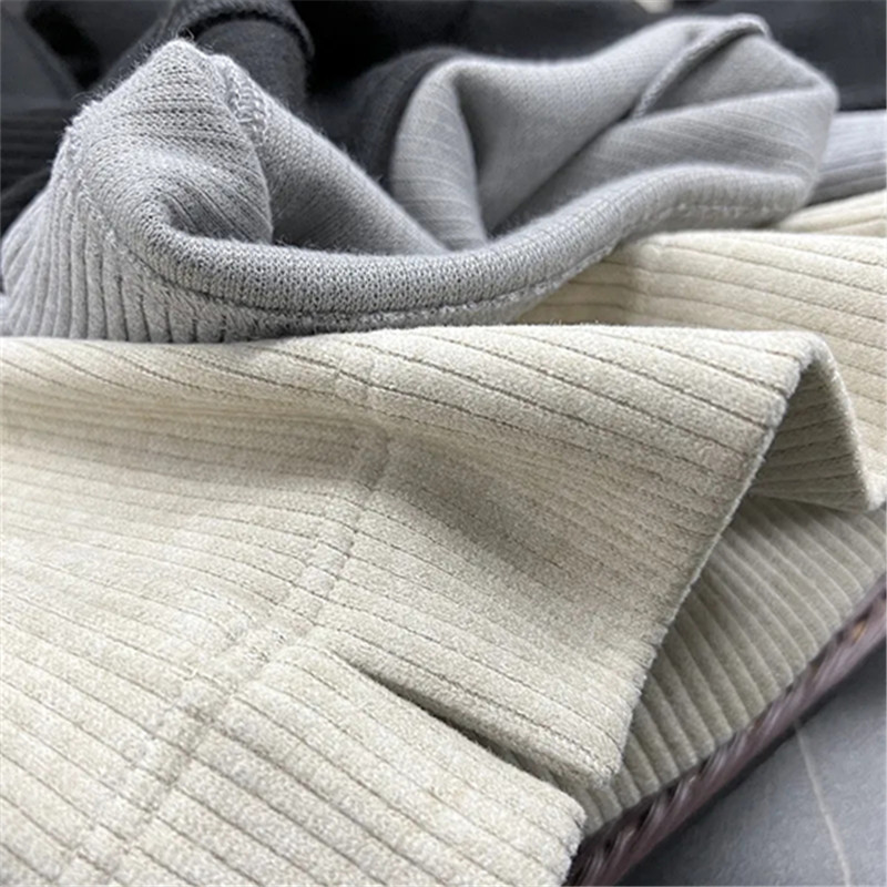 Есен и зима 2023 г. Нови широки ежедневни панталони с връзки и еластична талия плюс поларени широки ежедневни панталони с прави крачоли Дамски дрехи за жени