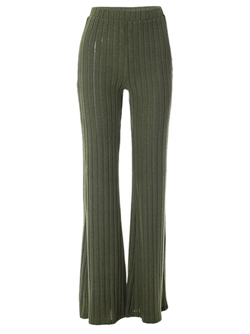 Γυναικείο παντελόνι ελαστικό στη μέση Dressy Casual Petite Tummy Control Καμπάνα κάτω με φουντωτό παντελόνι Bootcut Παντελόνι Streetwear