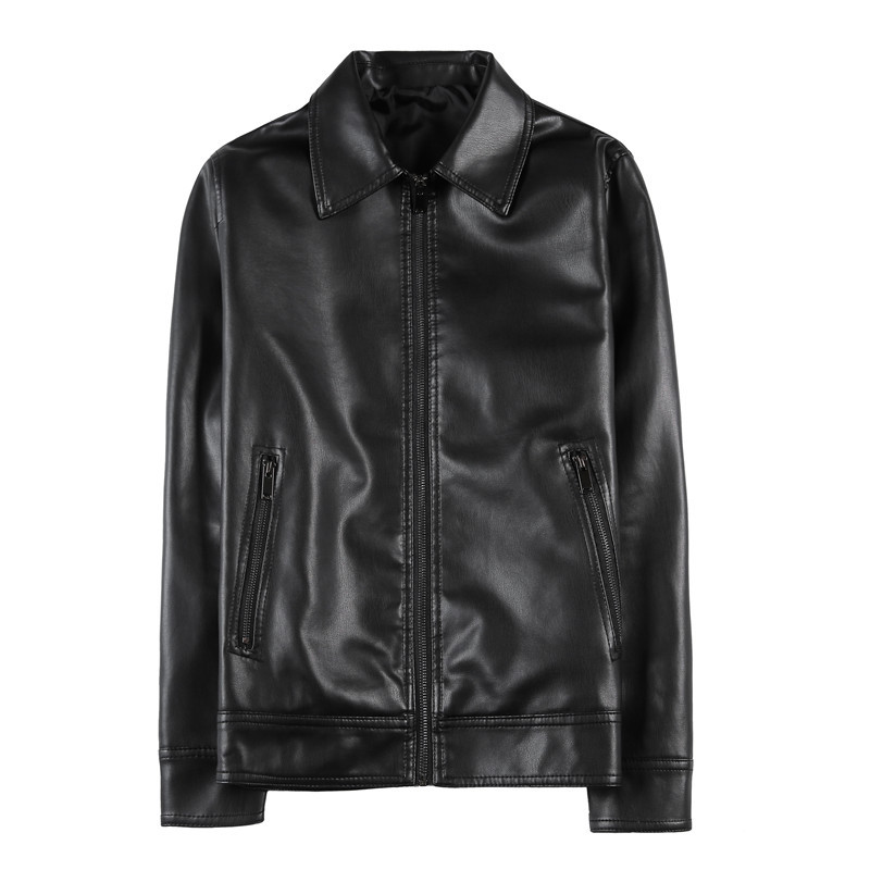 Trendikas kunstnahast jakk Meeste äritalvemantel Uus saabumine Välisrõivad PU-nahast meeste vabaaja jope, meeste jalgratturi jakk