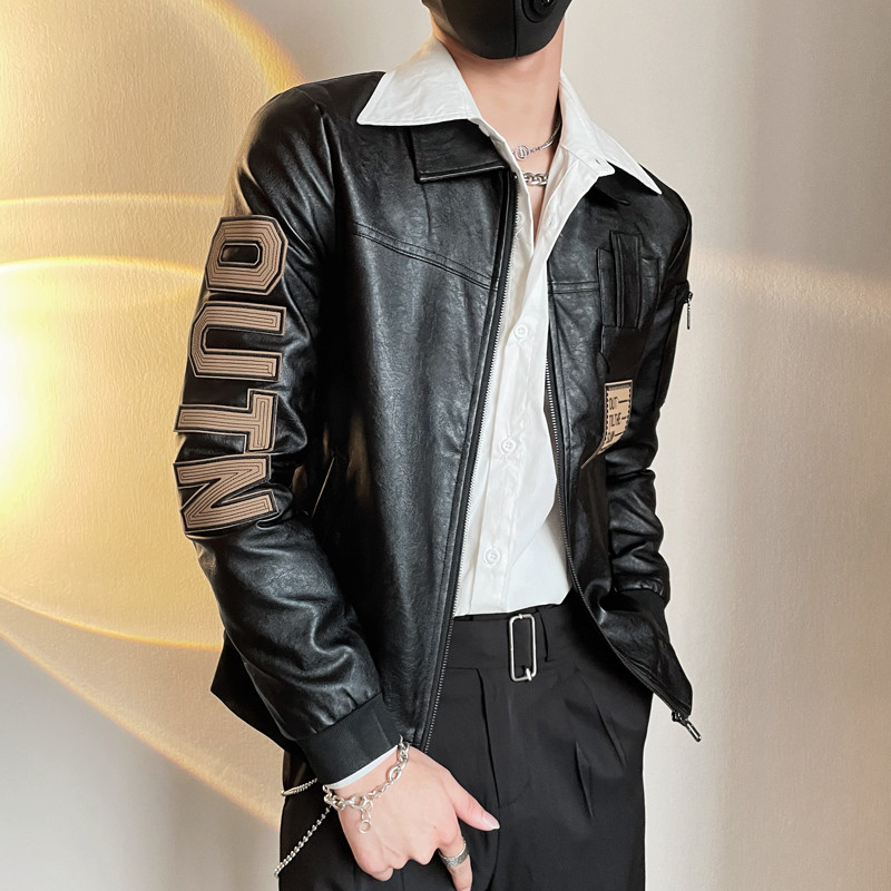 Κορεάτικο στυλ Slim Fit Trend Δερμάτινα μπουφάν Ανδρικά μπουφάν Ανδρικά μπουφάν Ανδρικά δερμάτινα μπουφάν για την άνοιξη και το φθινόπωρο Ανδρικά νέα S-3XL