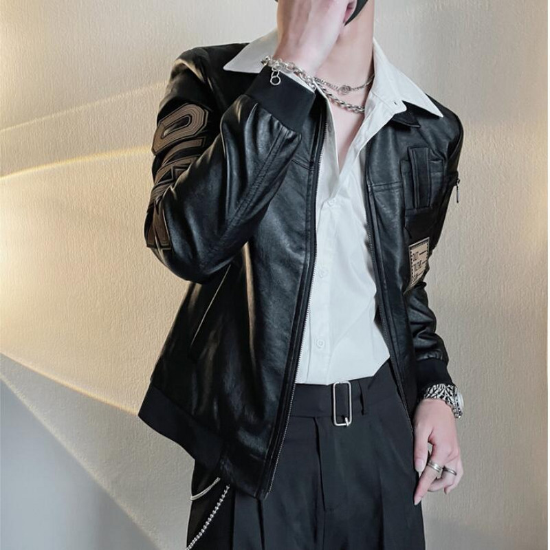 Κορεάτικο στυλ Slim Fit Trend Δερμάτινα μπουφάν Ανδρικά μπουφάν Ανδρικά μπουφάν Ανδρικά δερμάτινα μπουφάν για την άνοιξη και το φθινόπωρο Ανδρικά νέα S-3XL