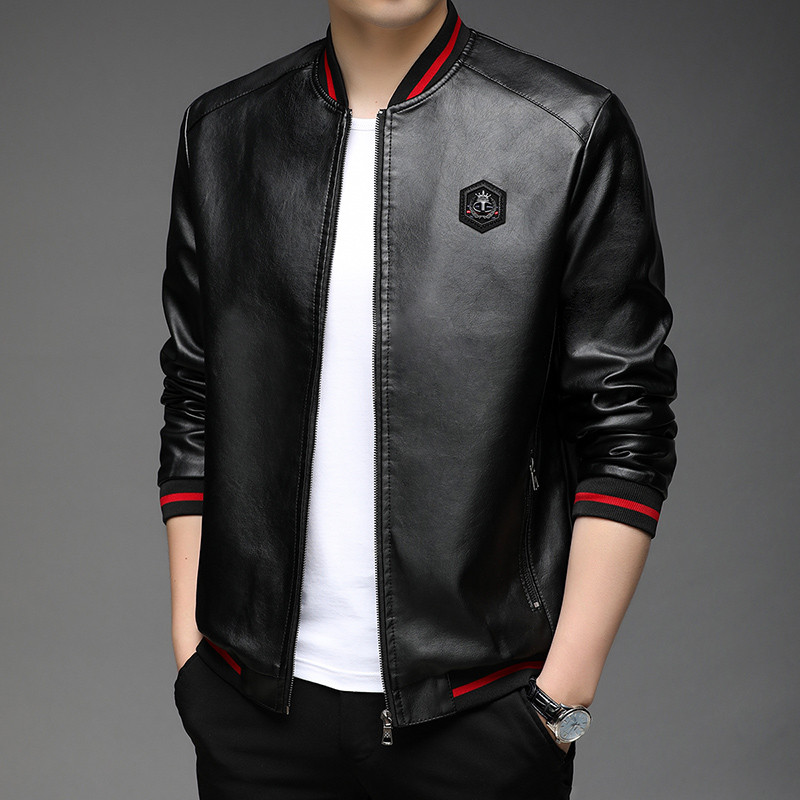2023. aasta kevad, uus brändidisainer vabaajamood, klassikaline meeste biker Faux Pu moodne nahktagi Meeste punkrokkmantlid