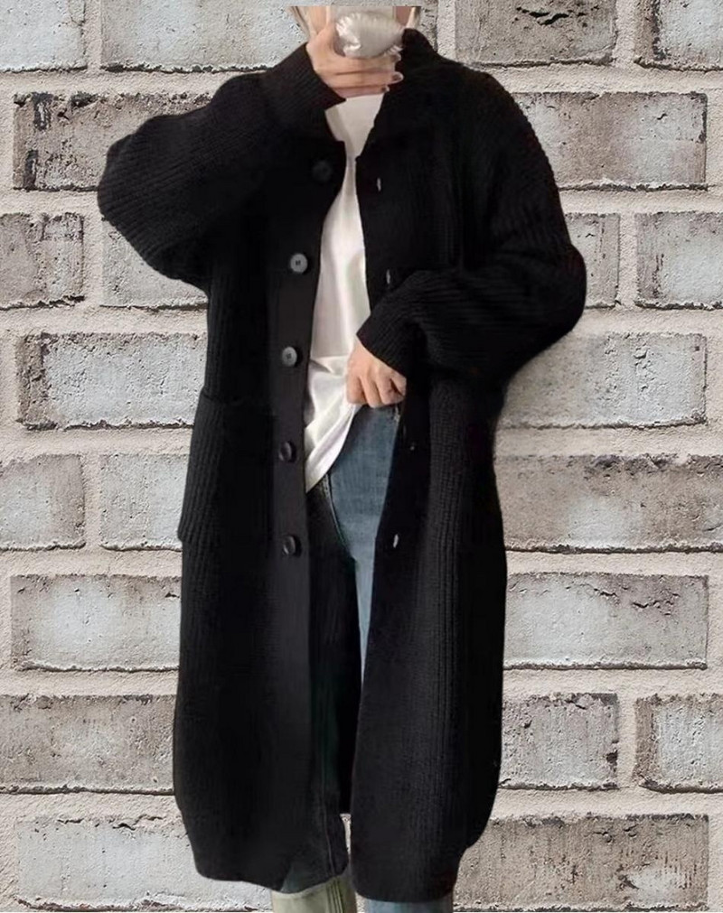 Pikk kootud kampsun naiste vintage 2023 tasku kevad-sügis talvetriibulised džemprid Ülerõivad kampsunid Y2k kampsun mantel jakk