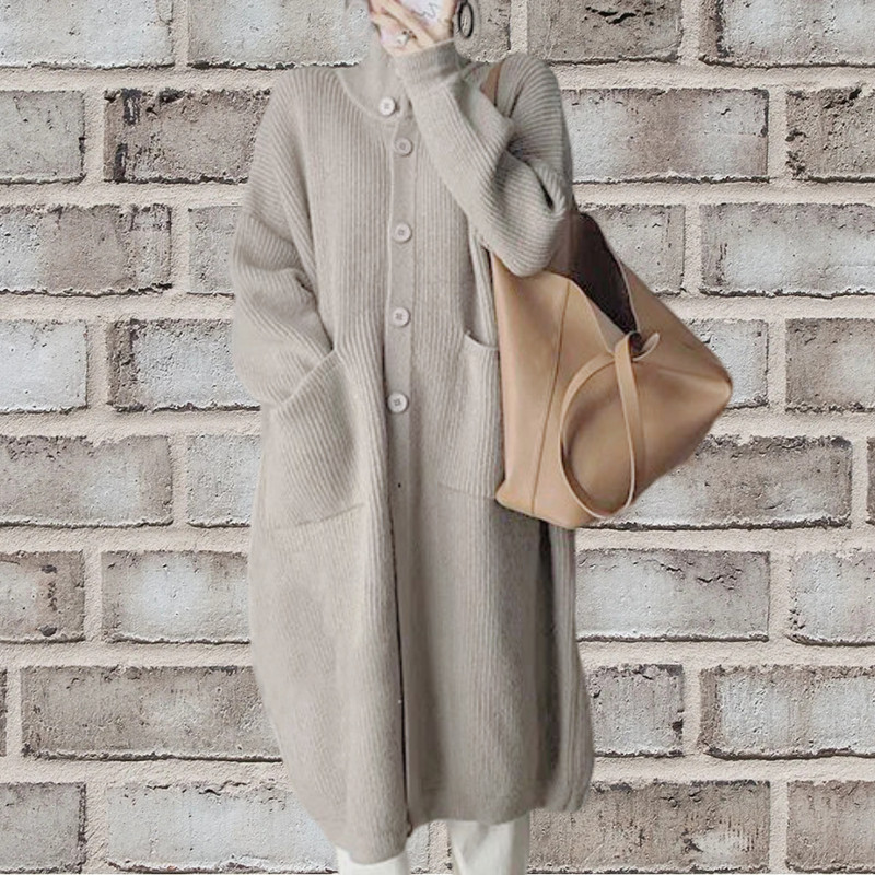 Pikk kootud kampsun naiste vintage 2023 tasku kevad-sügis talvetriibulised džemprid Ülerõivad kampsunid Y2k kampsun mantel jakk