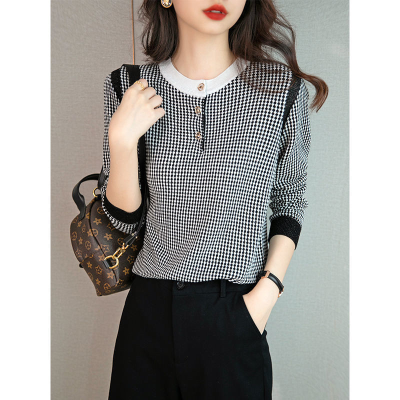 Pleteni pulover dugih rukava Ženski ležerni pulover s O-izrezom Ženski pleteni pulover u stilu proljeće i jesen