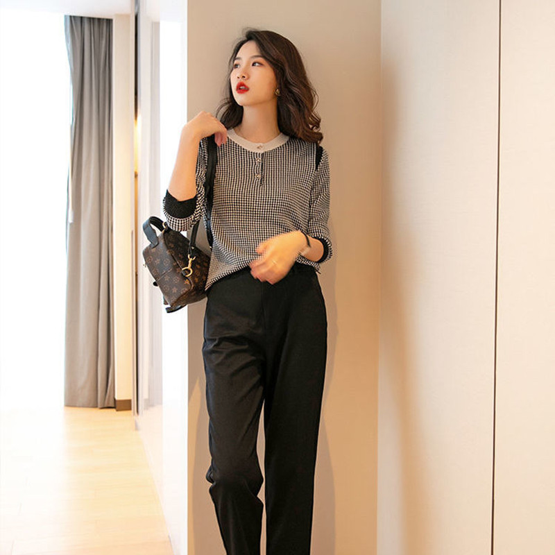 Pleteni pulover dugih rukava Ženski ležerni pulover s O-izrezom Ženski pleteni pulover u stilu proljeće i jesen