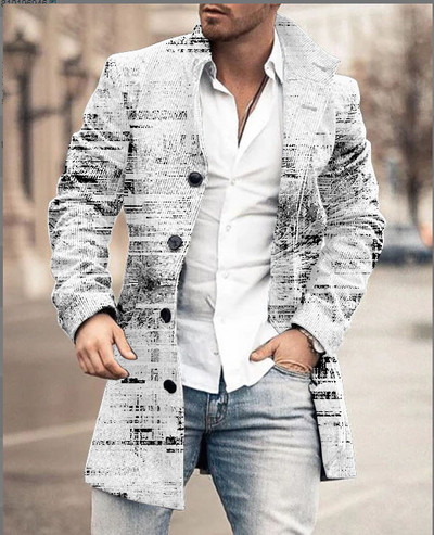 Δημοφιλές παλτό 2022 Ευρωπαϊκό και Αμερικάνικο Χειμώνα Νέο μάλλινο γιακά Ανεμοδράστη με μεσαία μακριά τσέπη casual παλτό