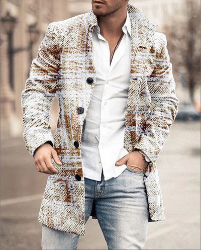 Δημοφιλές παλτό 2022 Ευρωπαϊκό και Αμερικάνικο Χειμώνα Νέο μάλλινο γιακά Ανεμοδράστη με μεσαία μακριά τσέπη casual παλτό