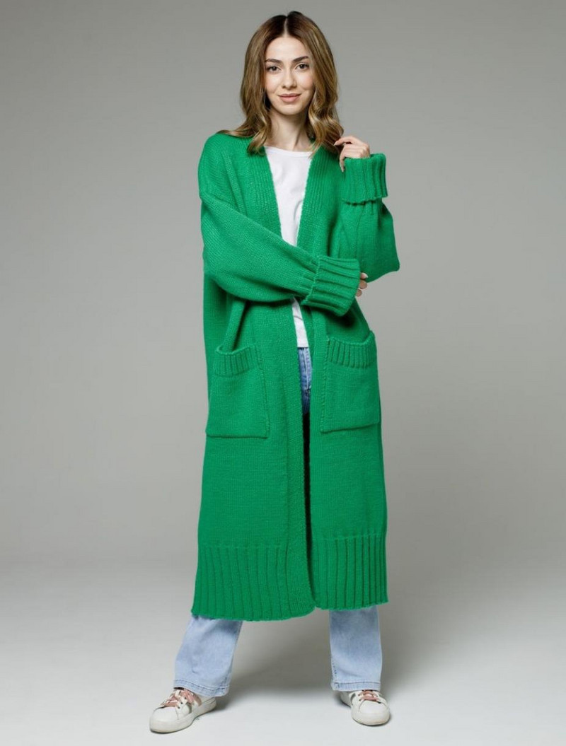 Pikk kootud kardigan naiste plusssuuruses Vintage 2023 tasku kevad sügistalv džemprid ülerõivad kampsunid Y2k kampsun mantel jakk