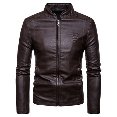 Casual Pu nahast mantel Tõmblukk Mood Meeste Sügis Talvine Soe pikkade Varrukatega Jope Brändi Kvaliteetne mantel Top Sobretudo Masculino