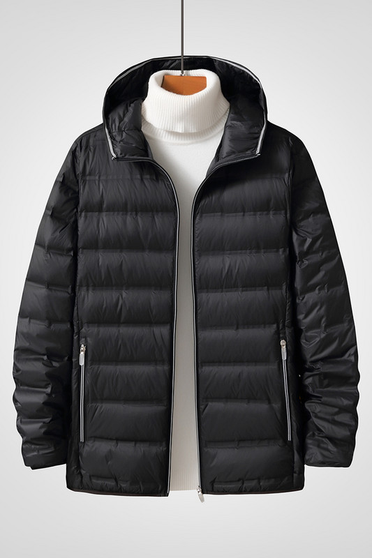 Meeste kerge termosulejope 2022 sügis-talvine uus Casual mood kapuutsiga õhuke sulejope XL 6XL 7XL 8XL