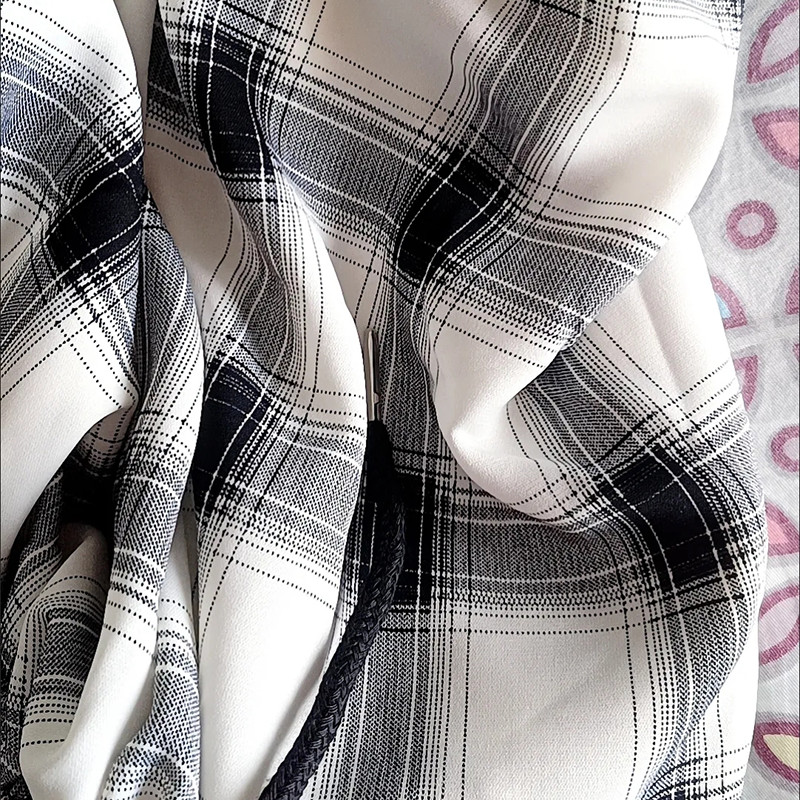 Καρό Spliced Oversized 4xl Καλοκαιρινό φαρδύ παντελόνι Κορεατικό φαρδύ casual ίσιο παντελόνι Γυναικεία μόδα ψηλόμεσο παντελόνι