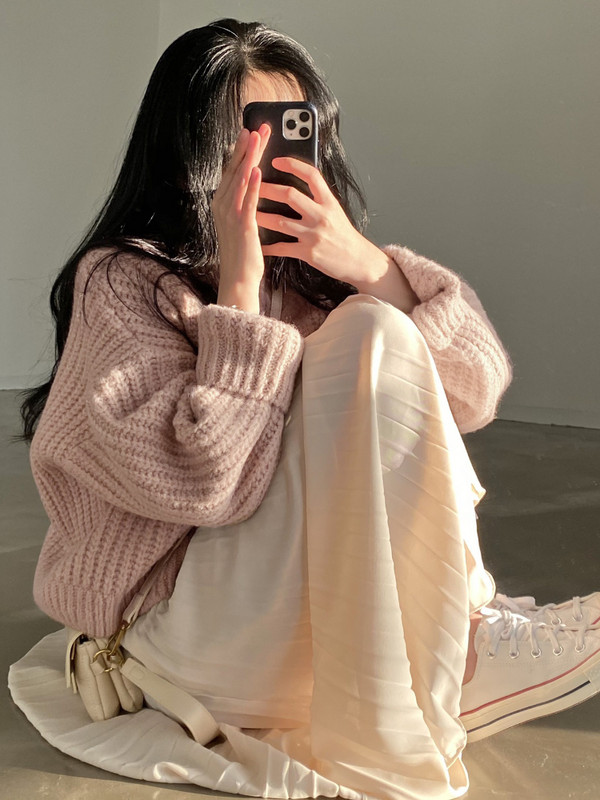 Cardigan tricotat elegant de toamnă 2022, pentru femei, cu mânecă lungă, largi, solide, calde, topuri, pentru femei, la modă coreeană, la un singur piept.