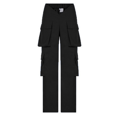 Γυναικείο παντελόνι Casual Hip-hop στυλ ίσιο Παντελόνι με γερανό μεγάλη τσέπη Μπλε με λαιμόκοψη V διακριτικό στενό στη μέση casual παντελόνι Y2K