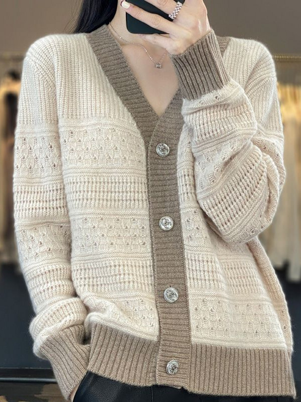 Korea moodsad kampsunid avara kootud kardigan Täiesti sobiv pikkade varrukatega üherealine ühevärviline kuduv kardigan uus