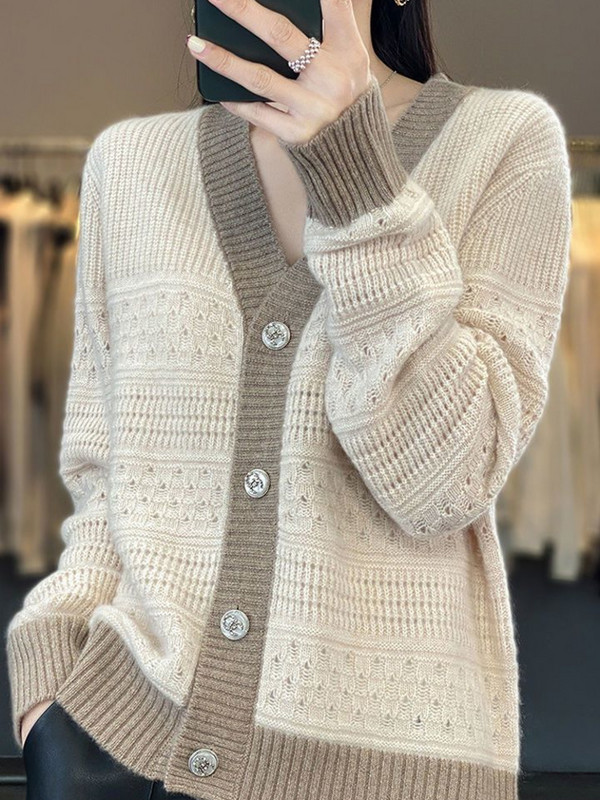 Korea moodsad kampsunid avara kootud kardigan Täiesti sobiv pikkade varrukatega üherealine ühevärviline kuduv kardigan uus