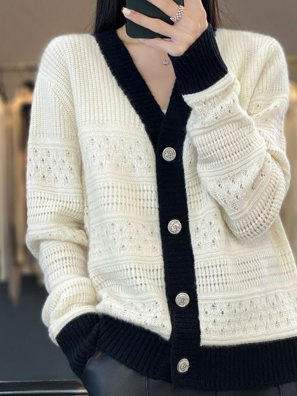 Korea moodsad kampsunid avara kootud kardigan Täiesti sobiv pikkade varrukatega üherealine ühevärviline kuduv kardigan uus