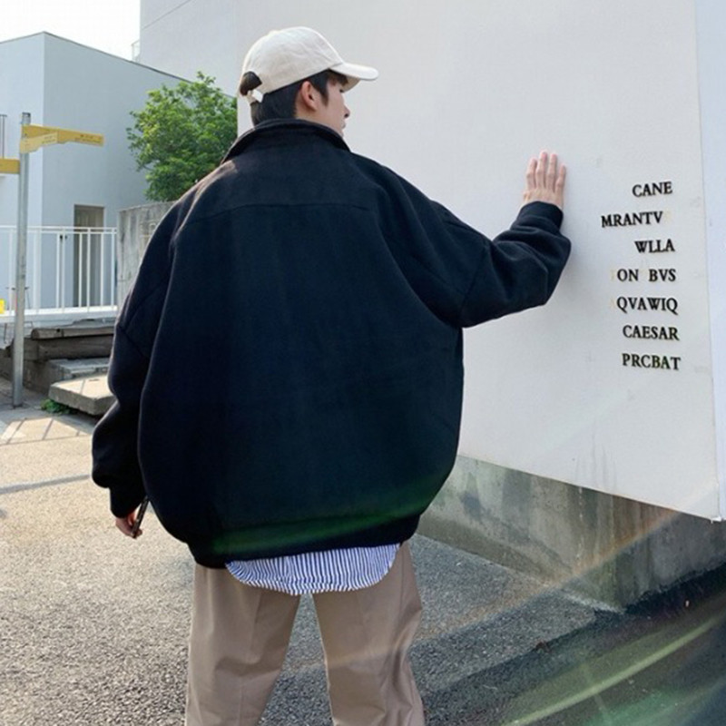 Vuneni kaput Muškarci Oversize S velikim džepom Jednobojna zimska topla mješavina Slobodno vrijeme Novi trendi Višeslojna Ulzzang Chic visokokvalitetna muška odjeća