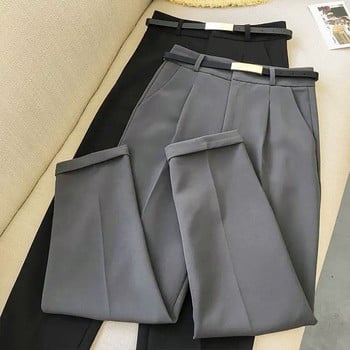 Κομψό ίσιο παντελόνι Γυναικείο κοστούμι Παντελόνι Casual μασίφ ψηλόμεσο παντελόνι Harem μέχρι τον αστράγαλο Άνοιξη Καλοκαίρι 2023 Νέο A18