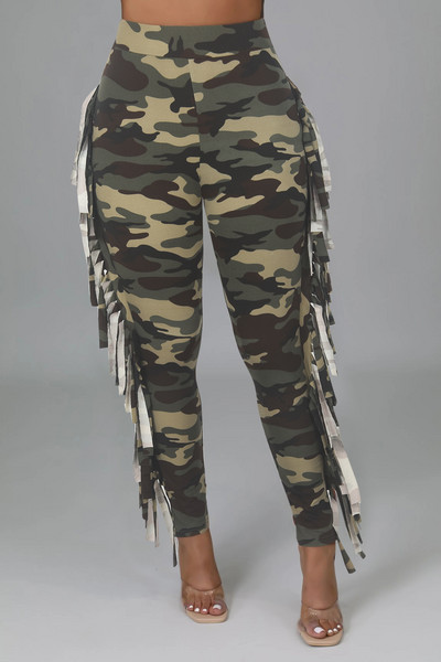 Camuflage Leopard Print Tutt Püksid Pliiats Naiste Kõrge vöökohaga Retuusid Klubirõivad Kitsad püksid Pidu Ööklubi Bodycon Püksid