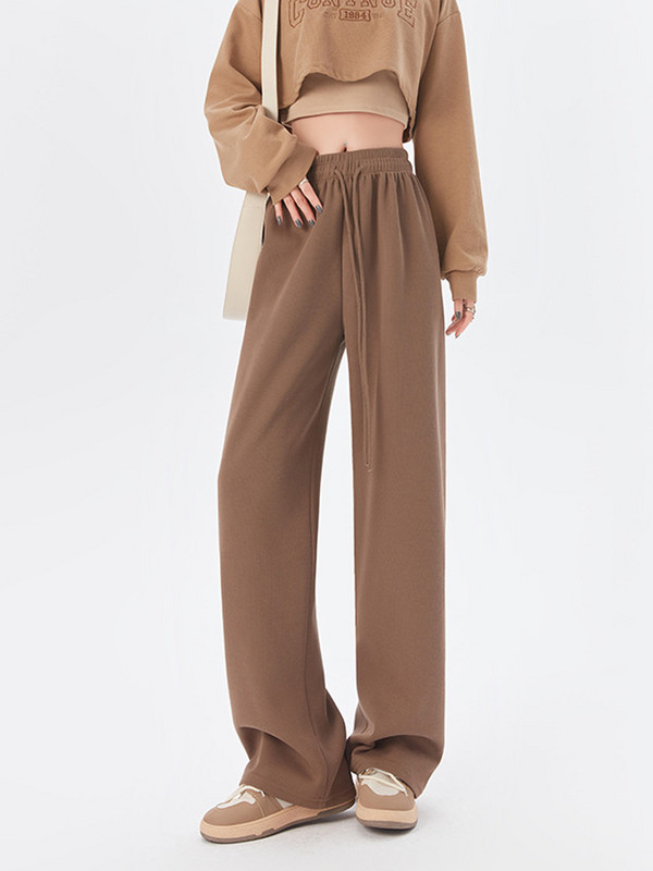 2023. aasta kevade vabaaja dressipüksid naiste puuvillased pikad laia säärega püksid püksid kõrge vöökohaga püksid korea stiilis